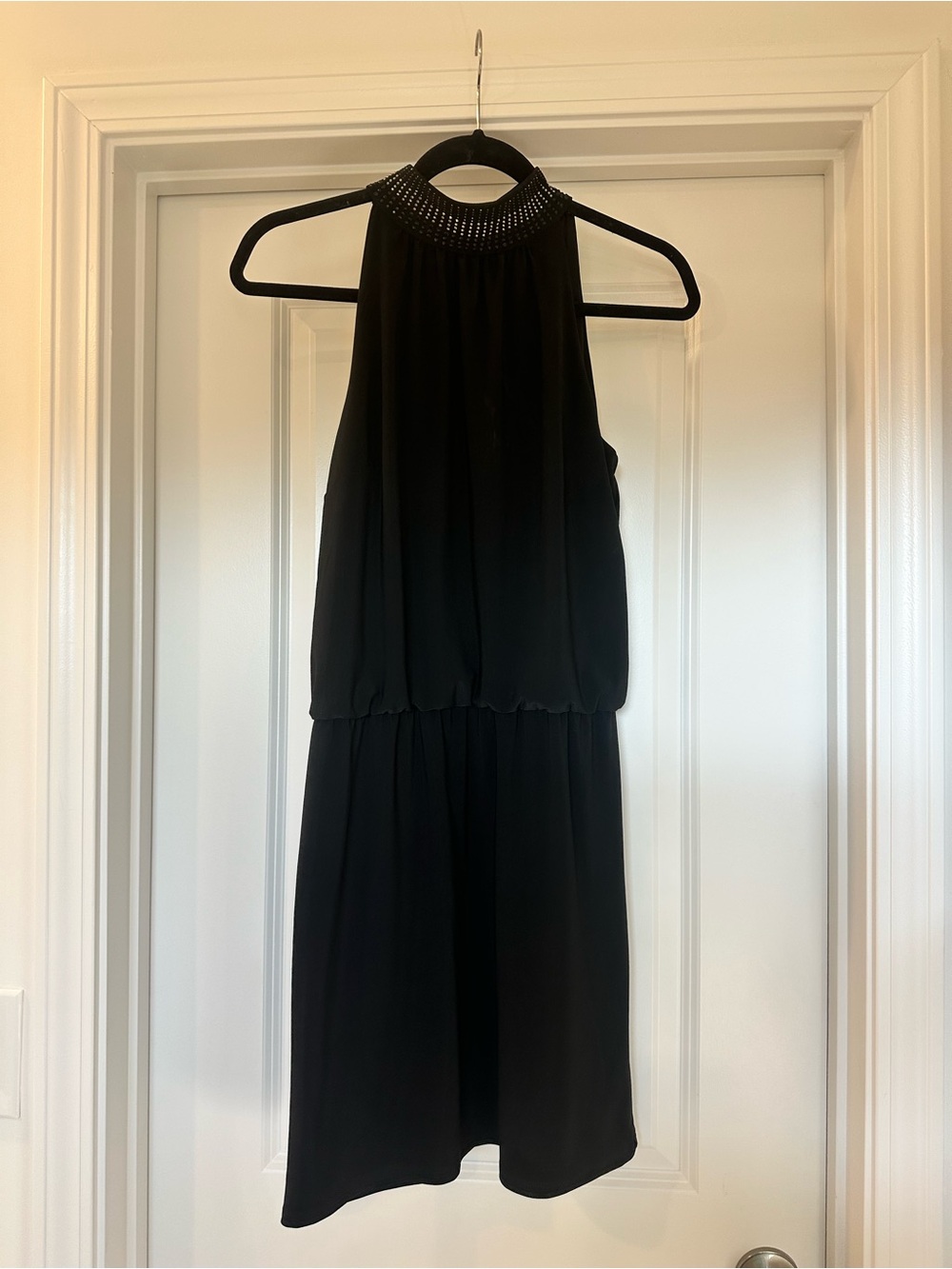 White House Black Market Black Halter Mini Dress